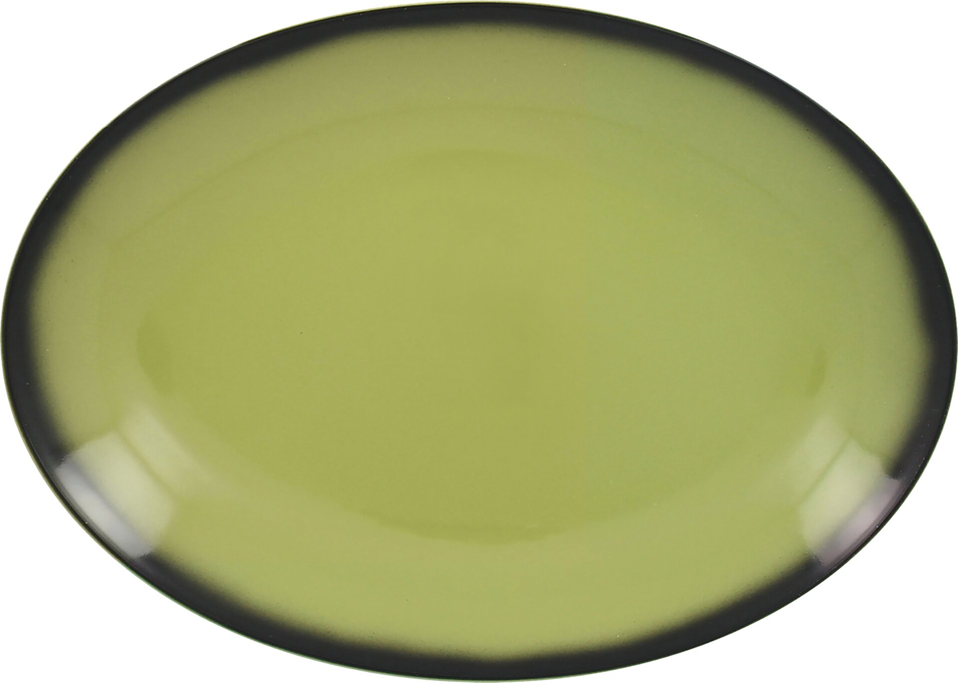 Platte oval 360 x 270 mm hellgrün Lea
