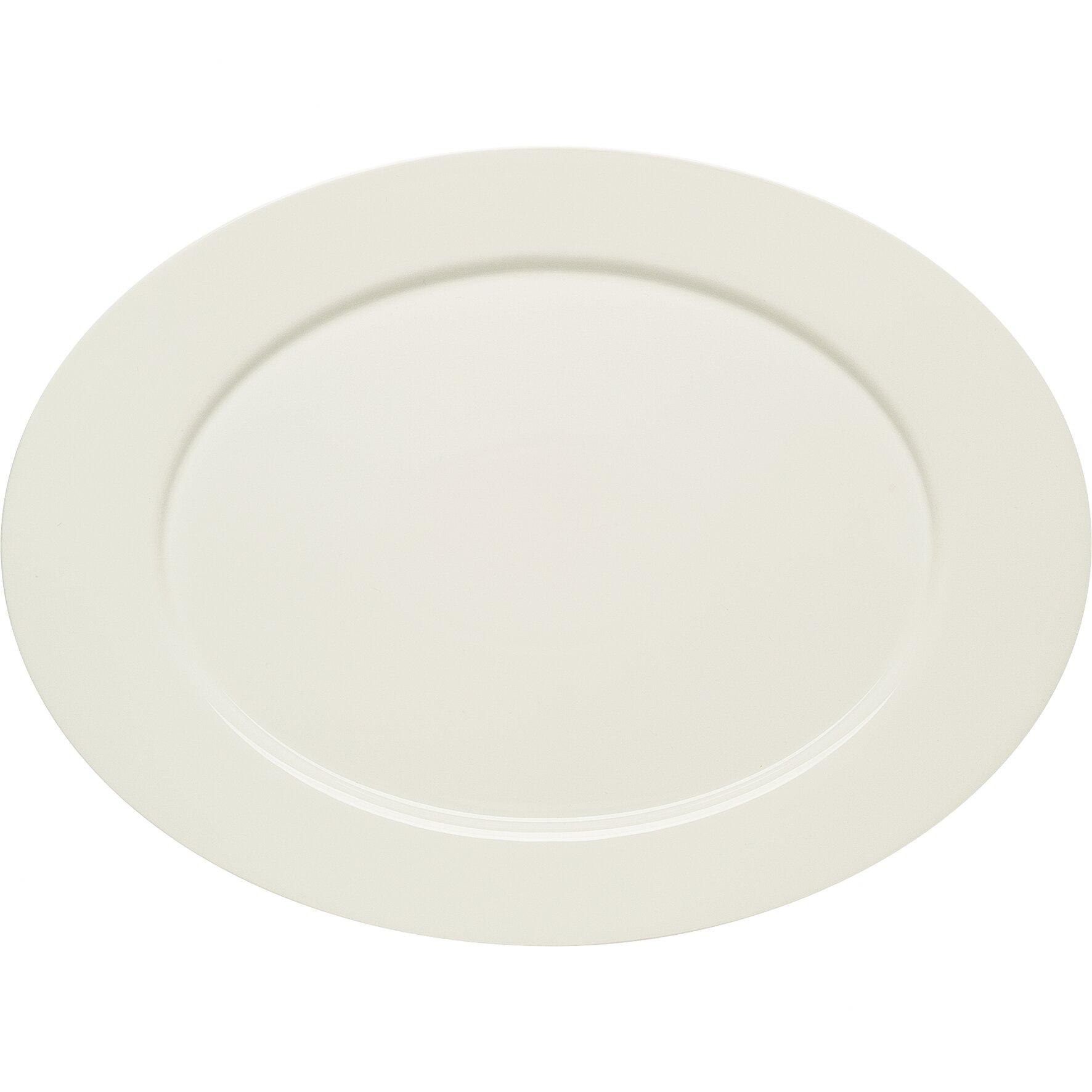 Platte oval mit Fahne 379 x 278 mm