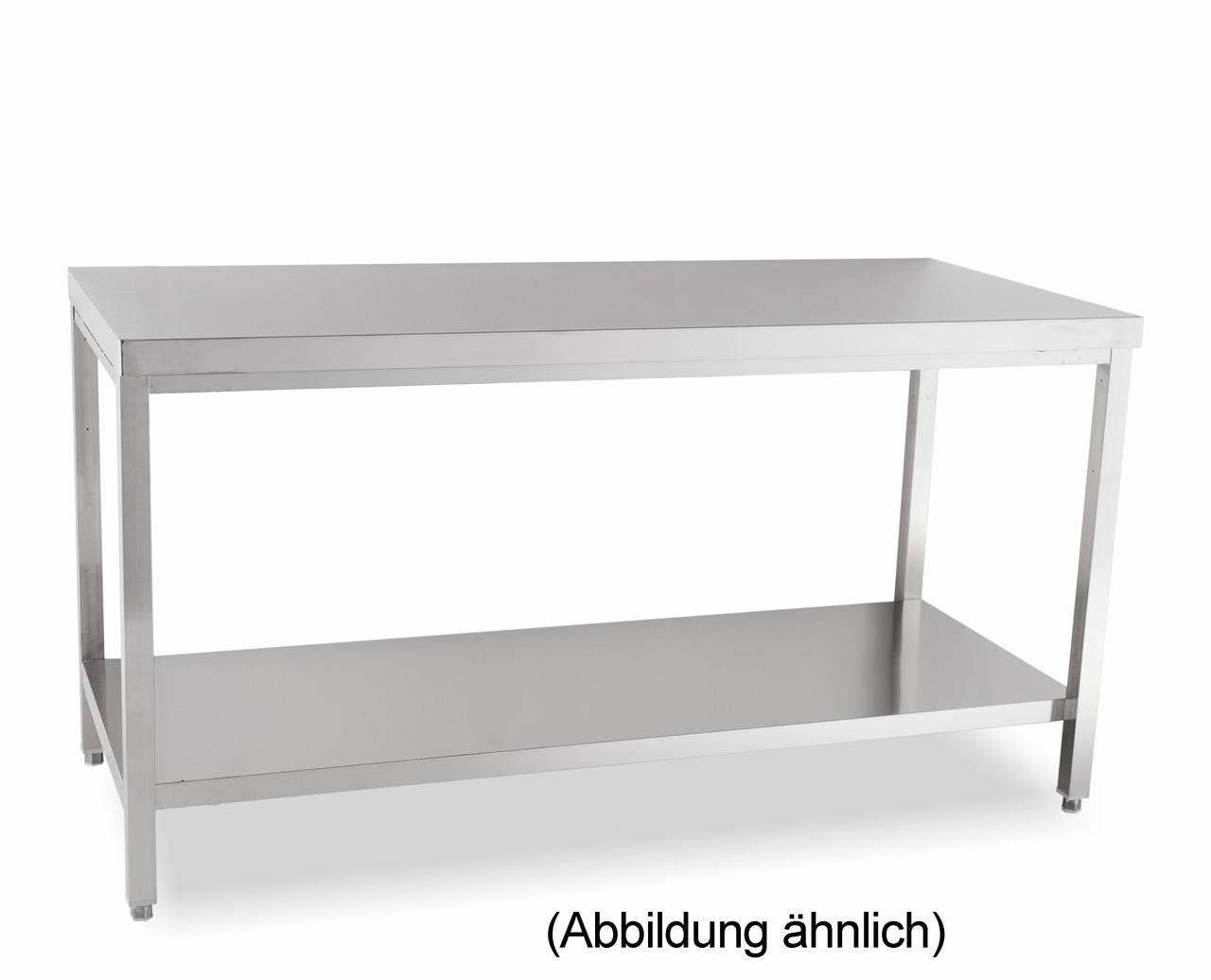 Arbeitstisch verschweißt mit Ablageboden ohne Aufkantung 1200 x 600 x 850 mm