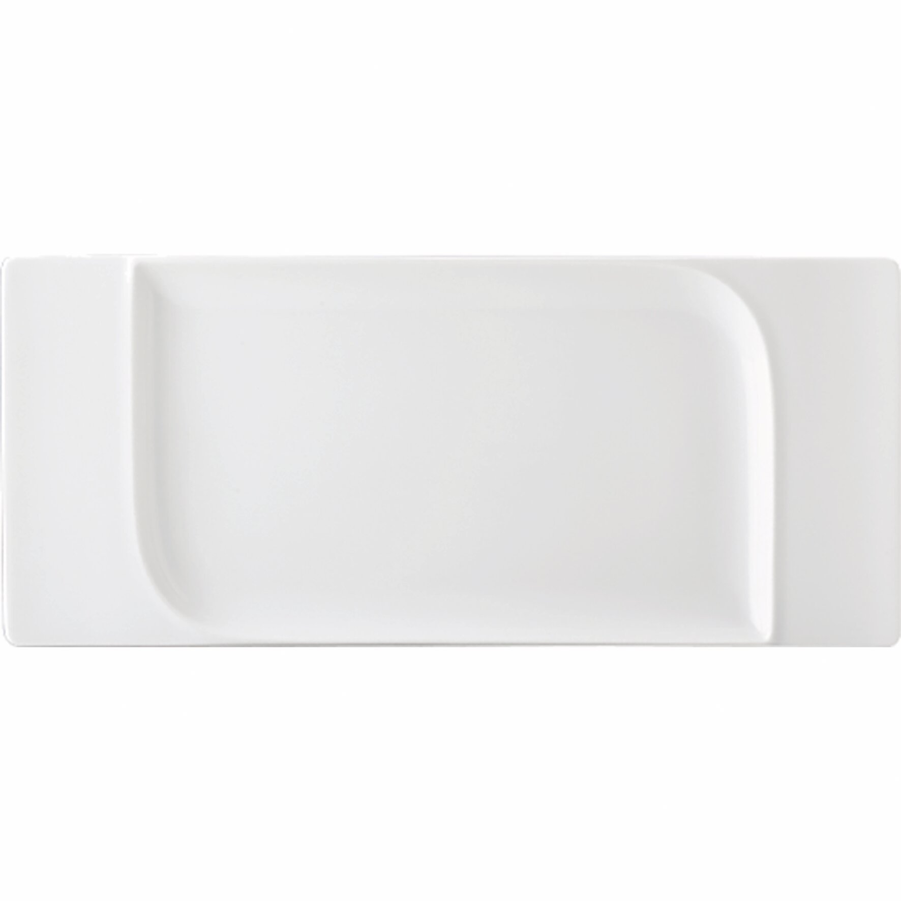 Platte rechteckig mit Fahne 360 x 158 mm