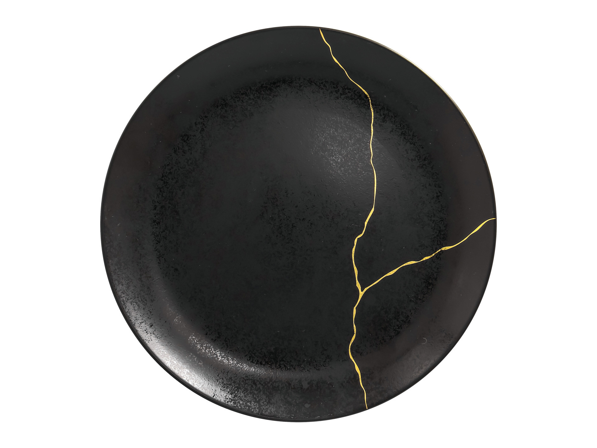 Coupteller flach 310 mm gold Karbon gold