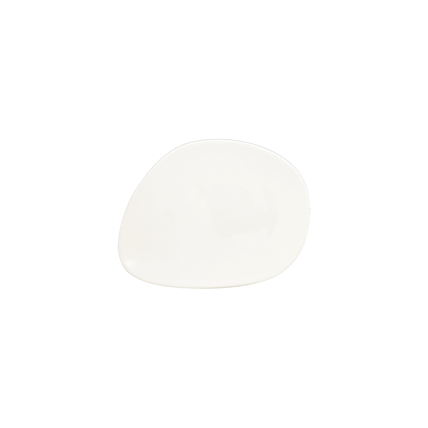 Teller flach shaped 200 x 160 mm plain-white