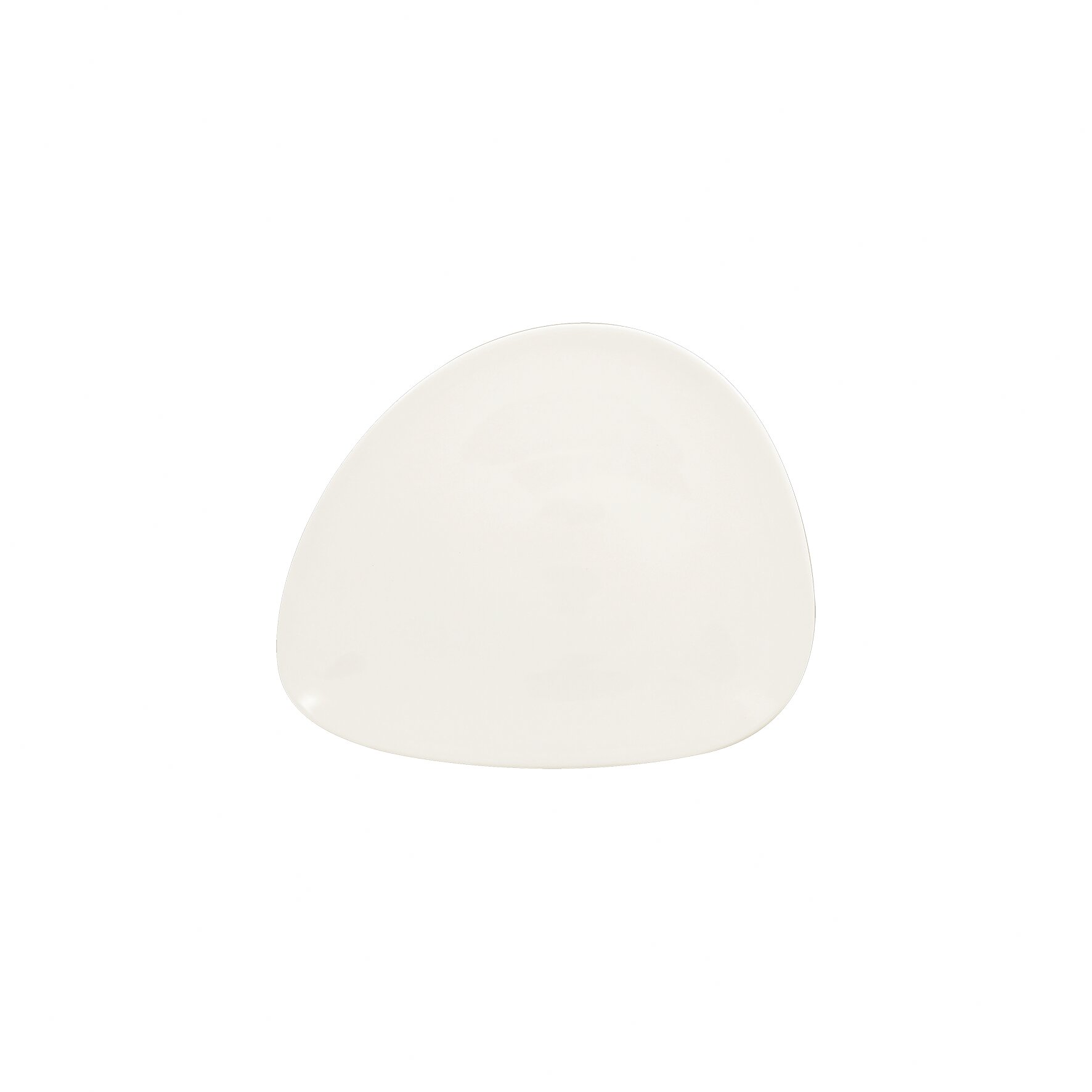 Teller flach shaped 220 x 180 mm plain-white