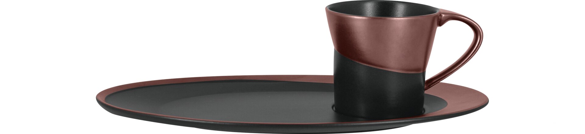 Kaffeetasse 83 mm / 0,23 l schwarz / bronze