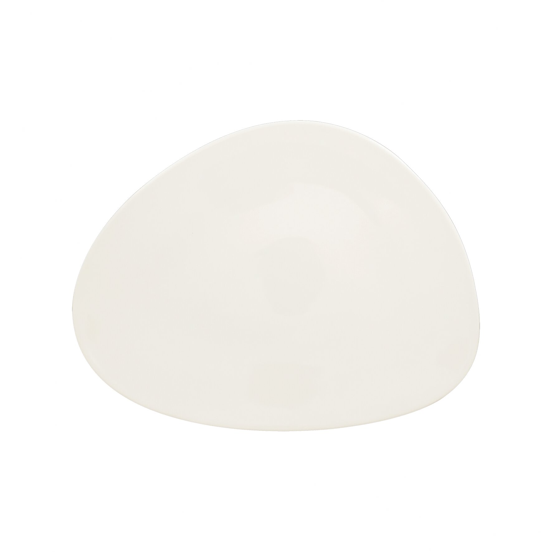 Teller flach shaped 330 x 250 mm plain-white