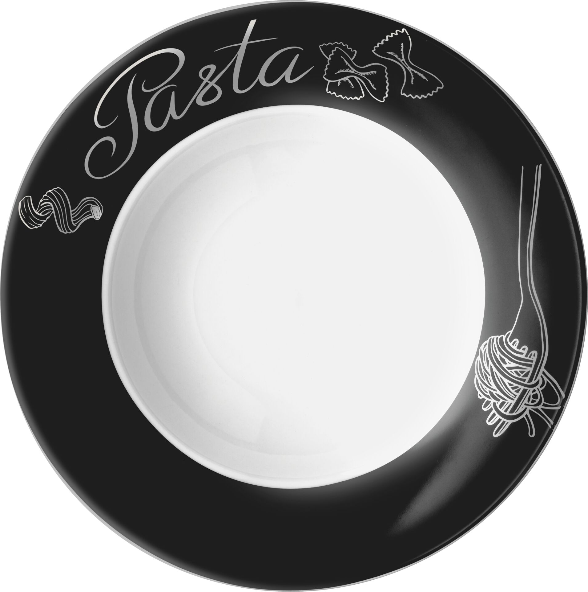 Pastateller "Black-Silver" 265 cm rund