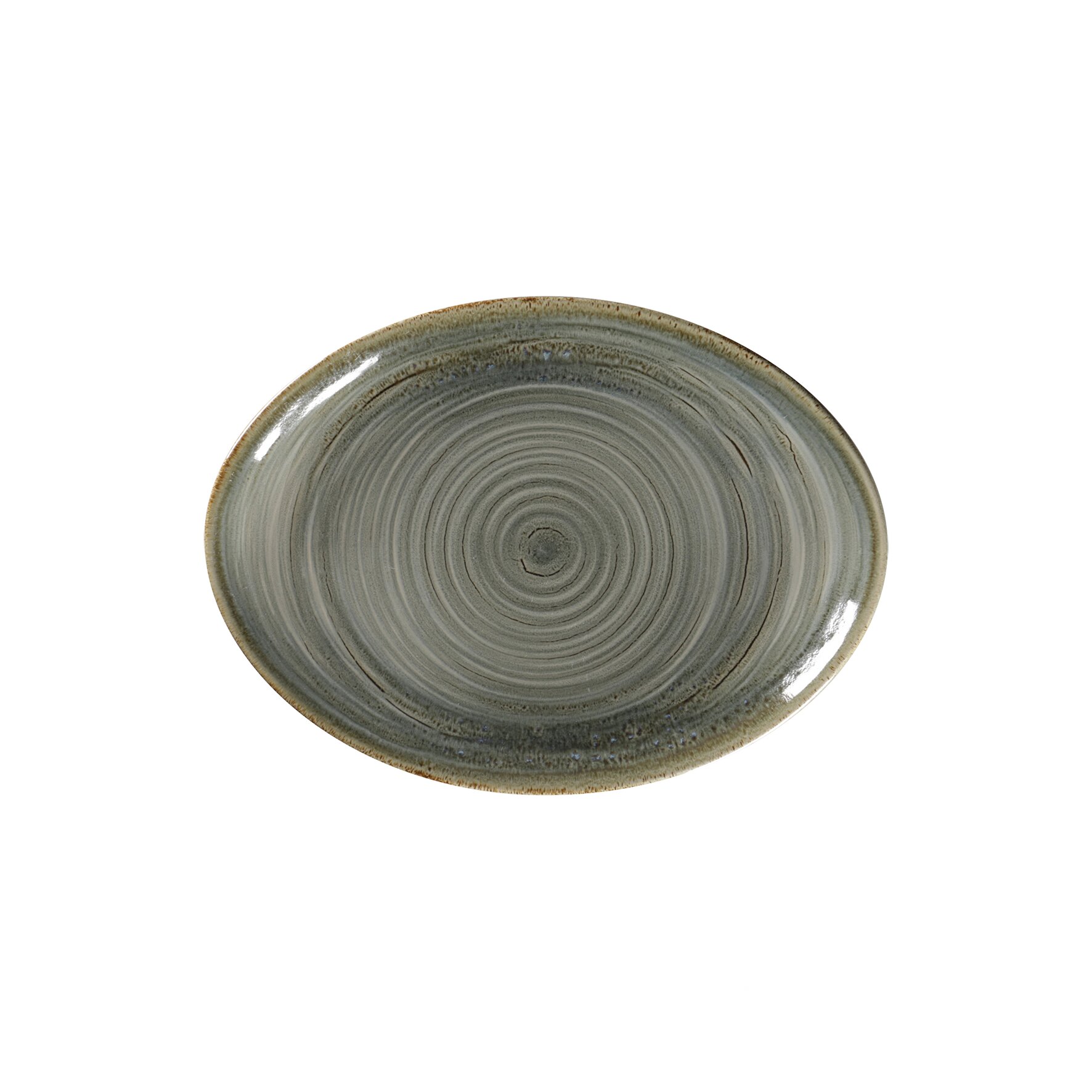 Platte oval 260 x 190 mm peridot green Spot Peridot Green