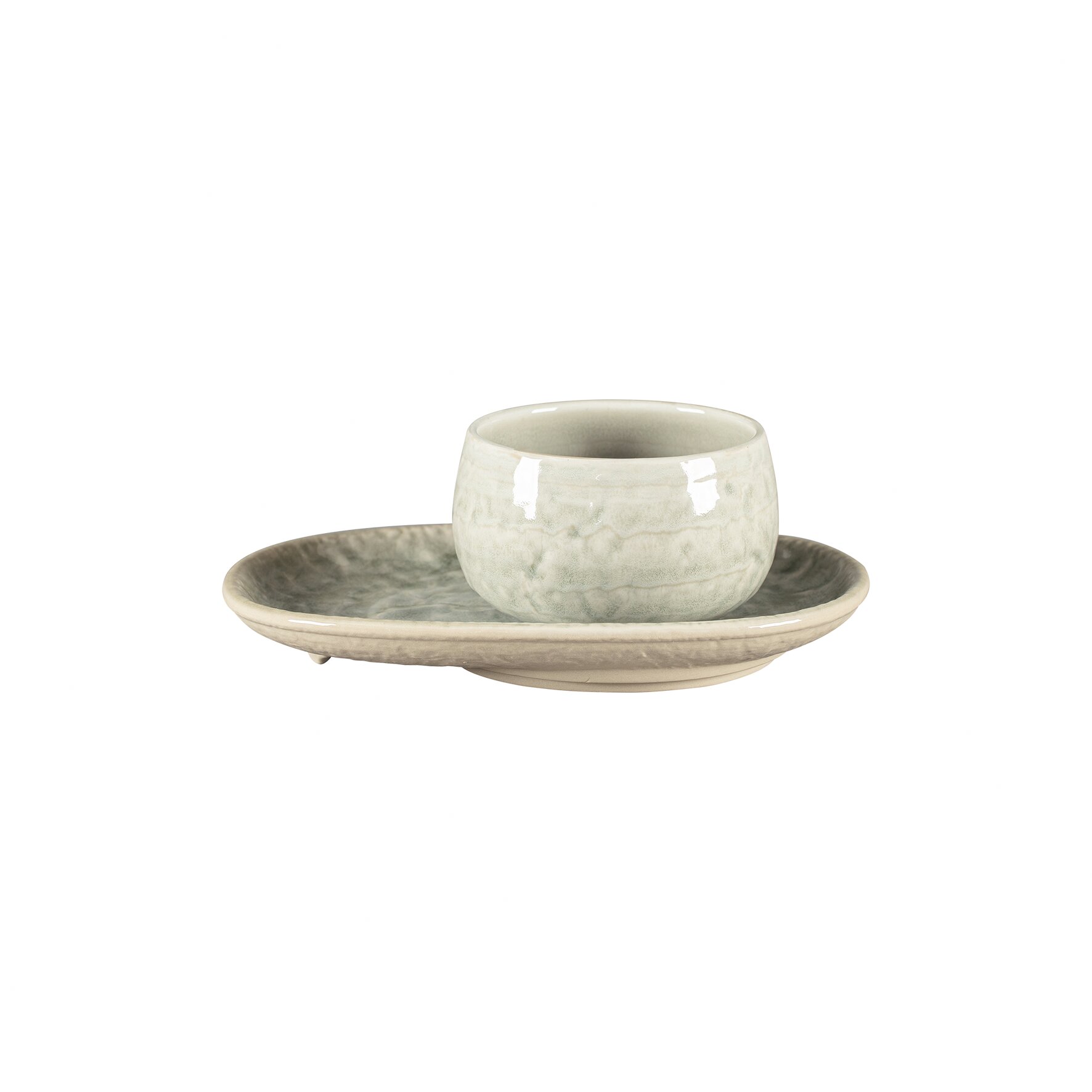 Untertasse oval 190 x 140 mm Celadon green Krush Celadon Green