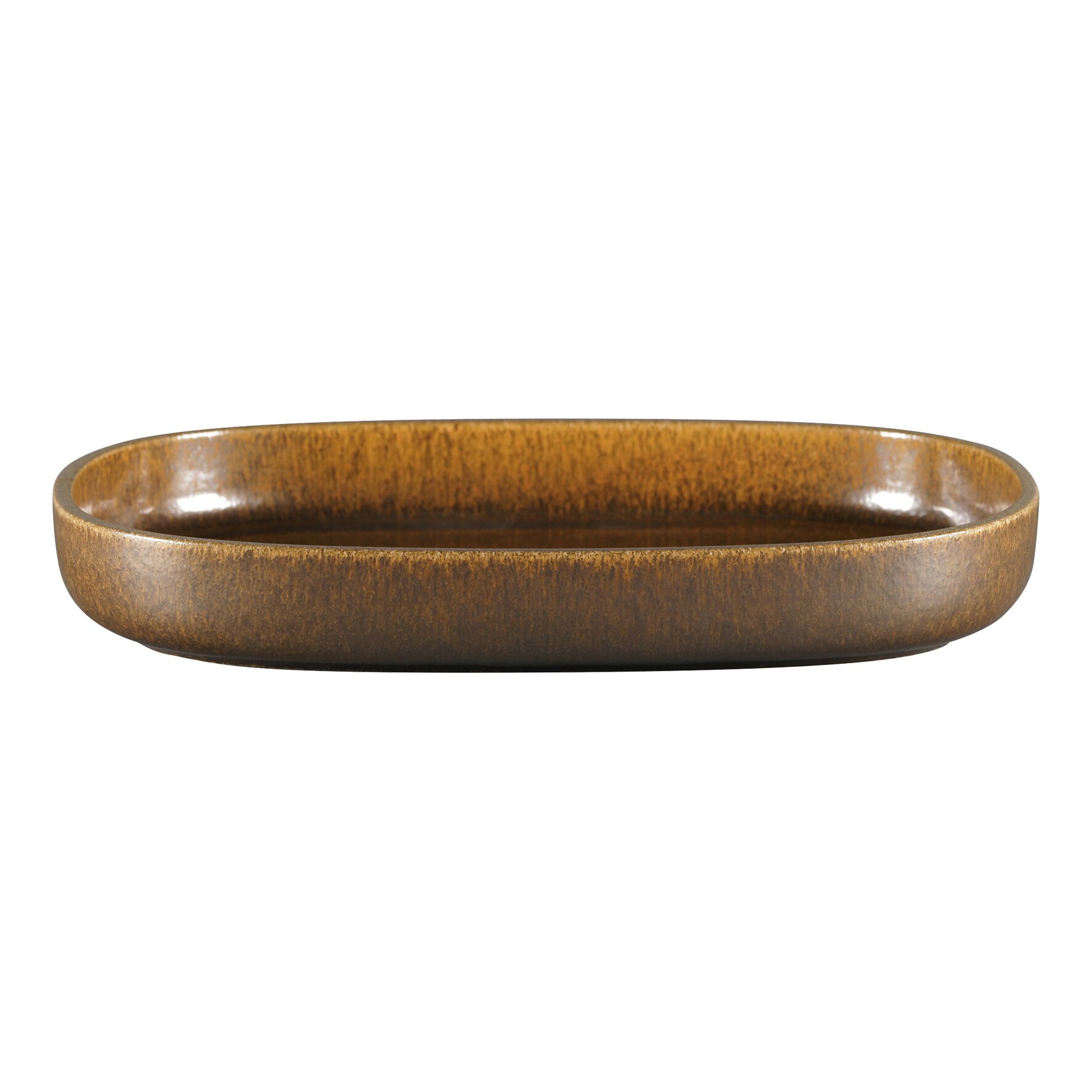 Platte oval tief 332 x 232 mm / 1,95 l rust brown Ease Rust Brown
