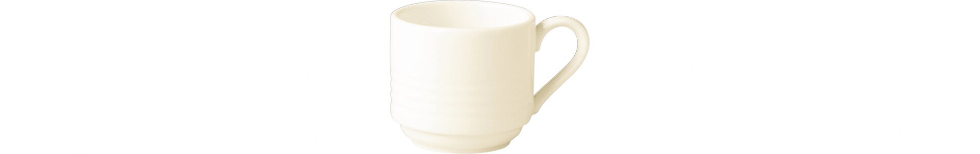 Tasse stapelbar 0,09 l weiß