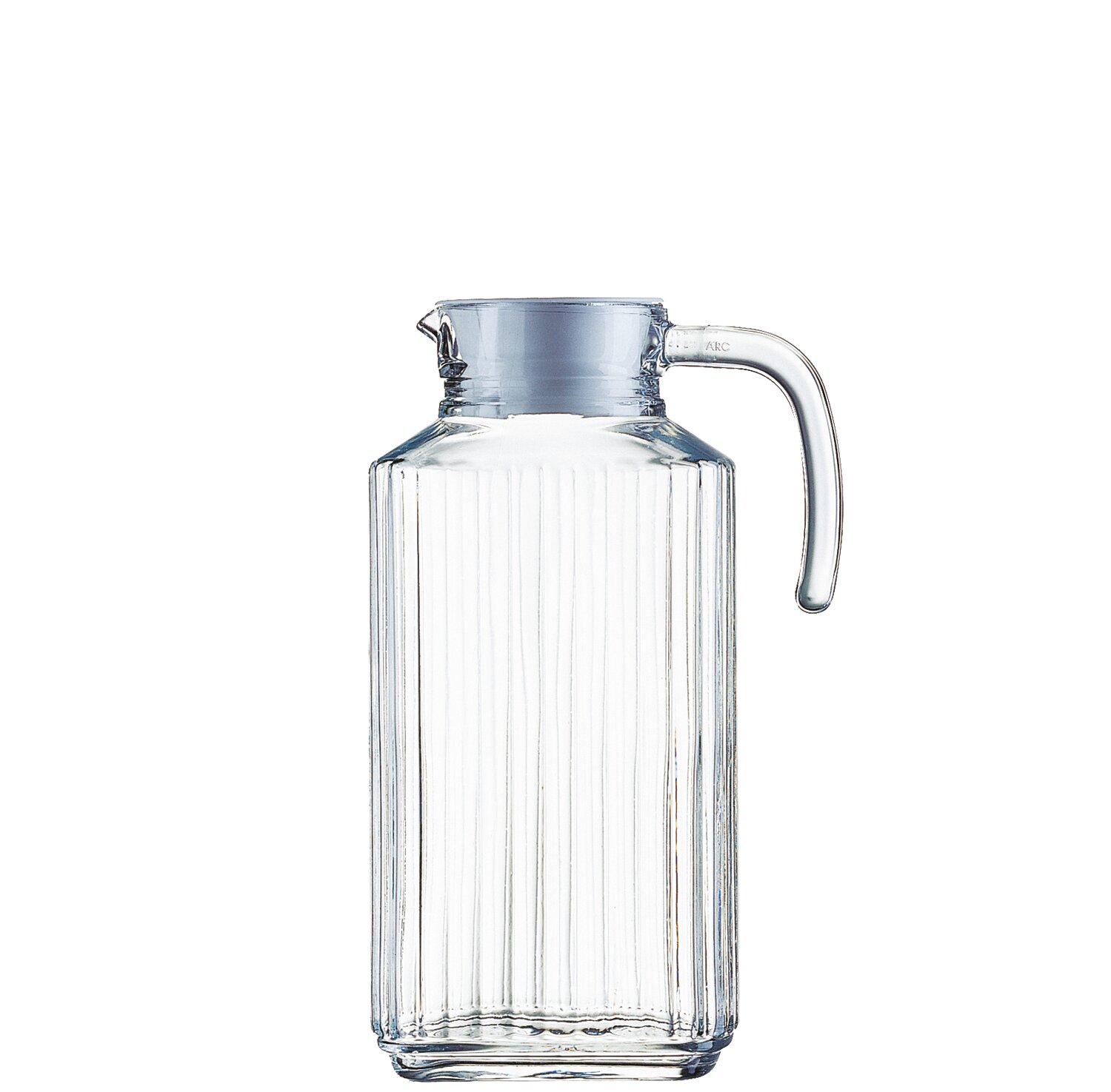 Kühlschrankkrug mit Kunststoffdeckel und Henkel 126 mm / 1,70 l transparent