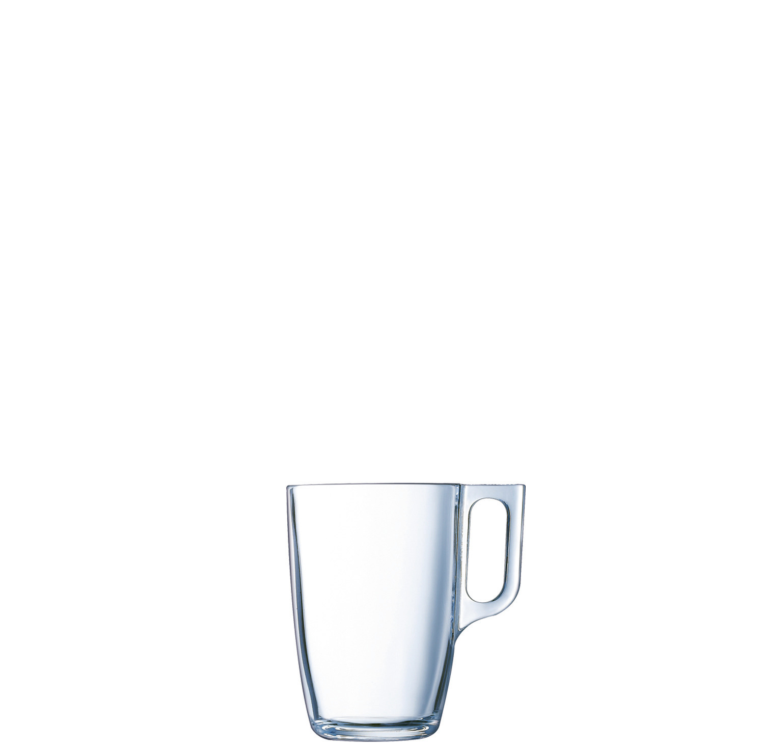 Bockbecher mit Henkel 78 mm / 0,32 l transparent