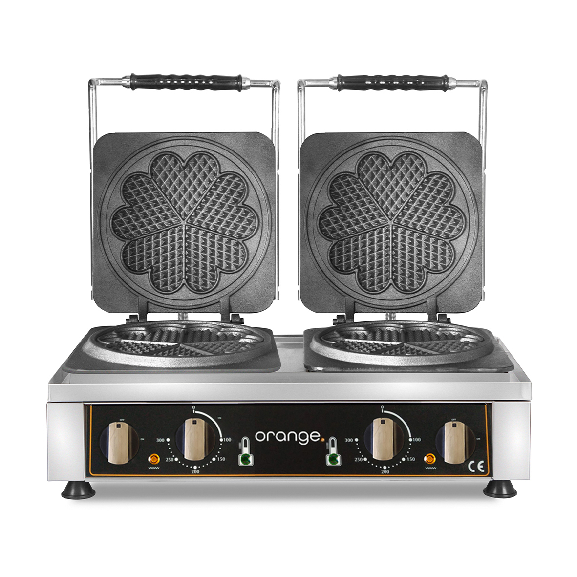 Waffeleisen Amore-L, 2 x Ø 190 x 15 mm orange