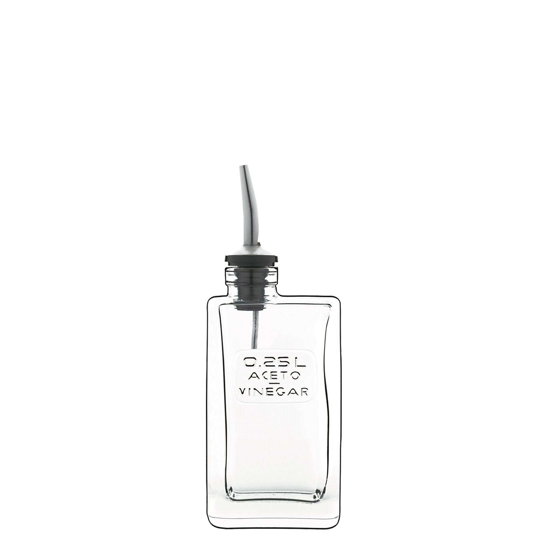 Essigflasche mit Ausgießer 0,25 l Optima