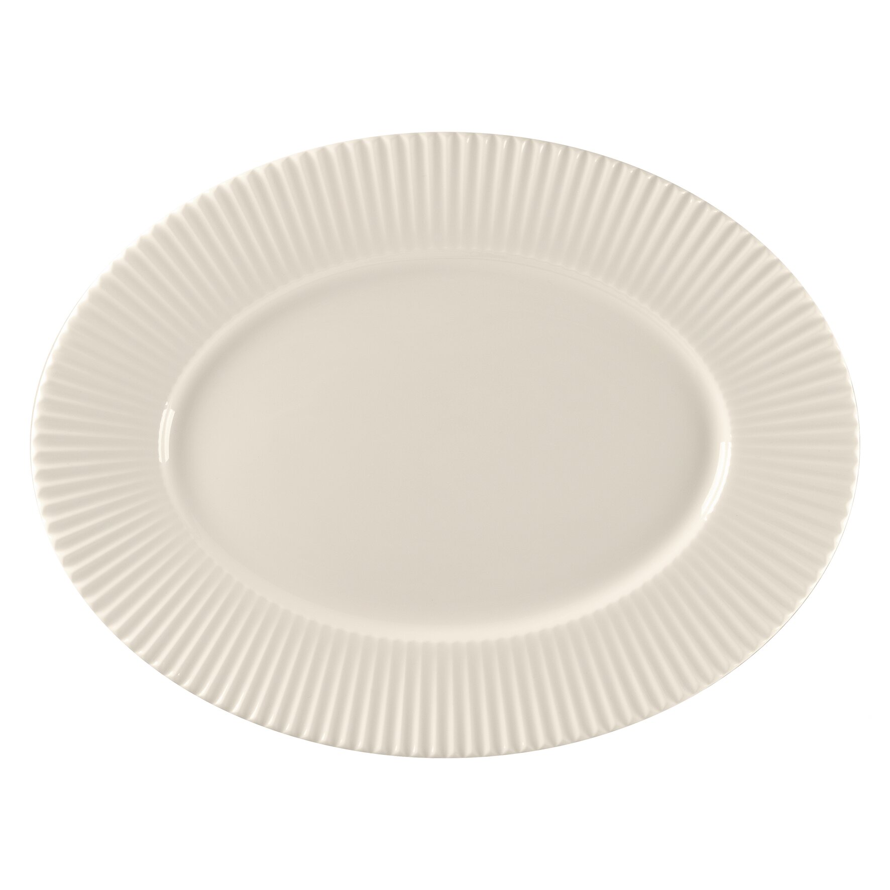 Platte oval 336 x 250 x 24 mm weiß Spectra