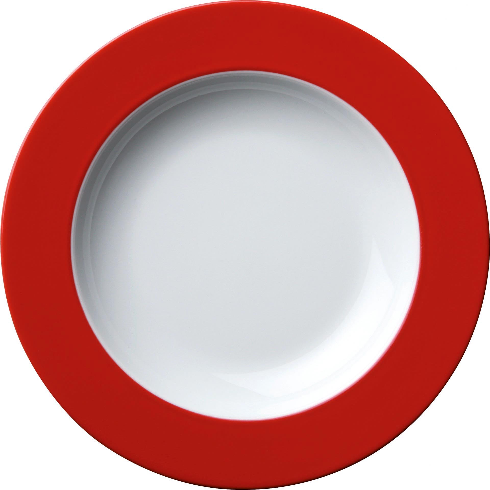 Teller tief "Barista" 22,5 cm rot
