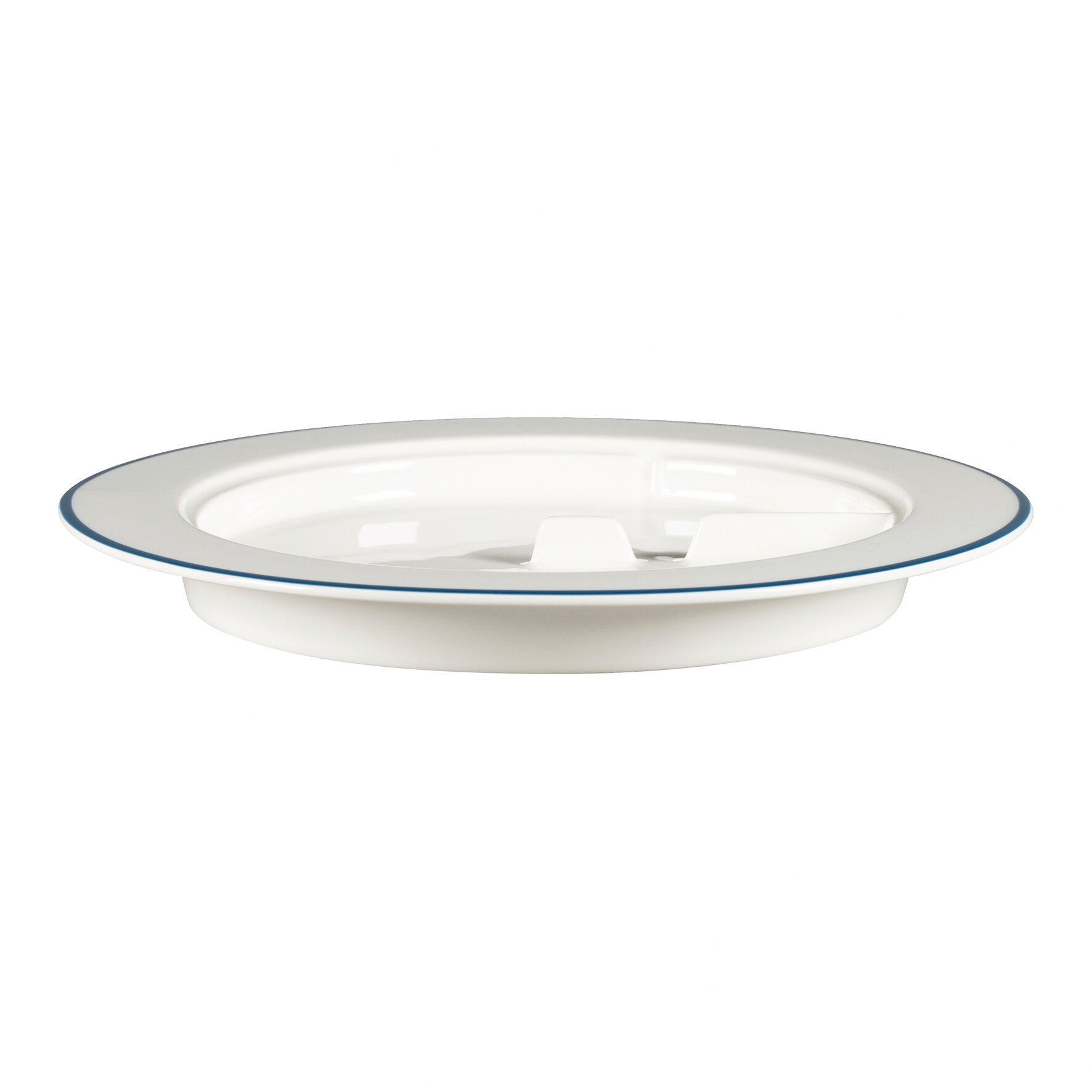 Teller flach mit Rand 280 mm blue line Sensate
