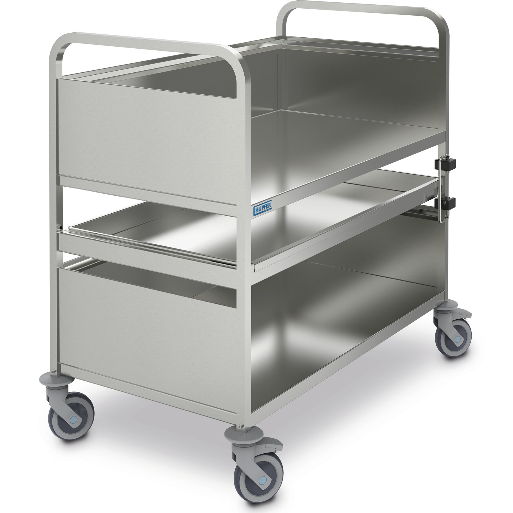 AbräumMultiMobil mit Auszugsbord 200 mm Edelstahl