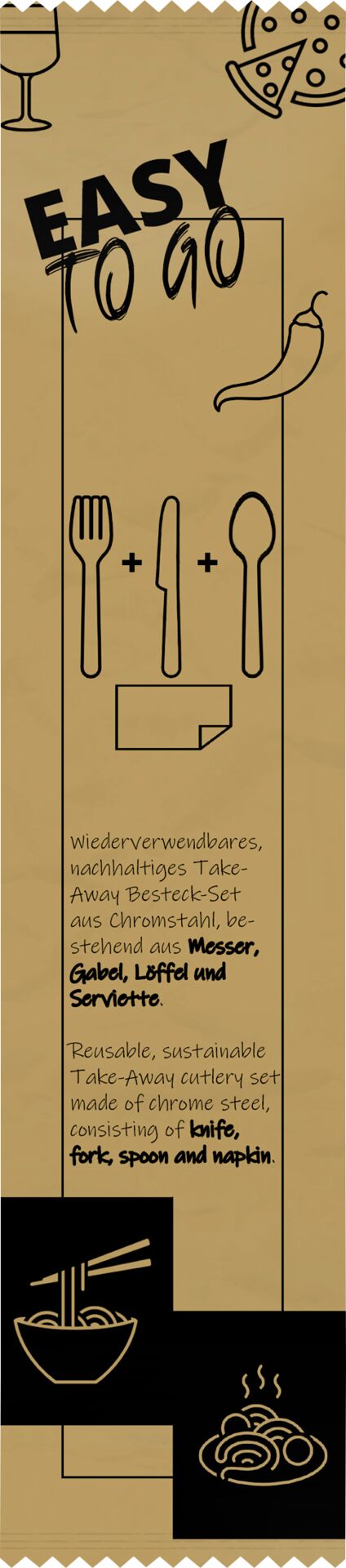 Mehrweg-Besteck "EASY TO GO" Set 4tlg.