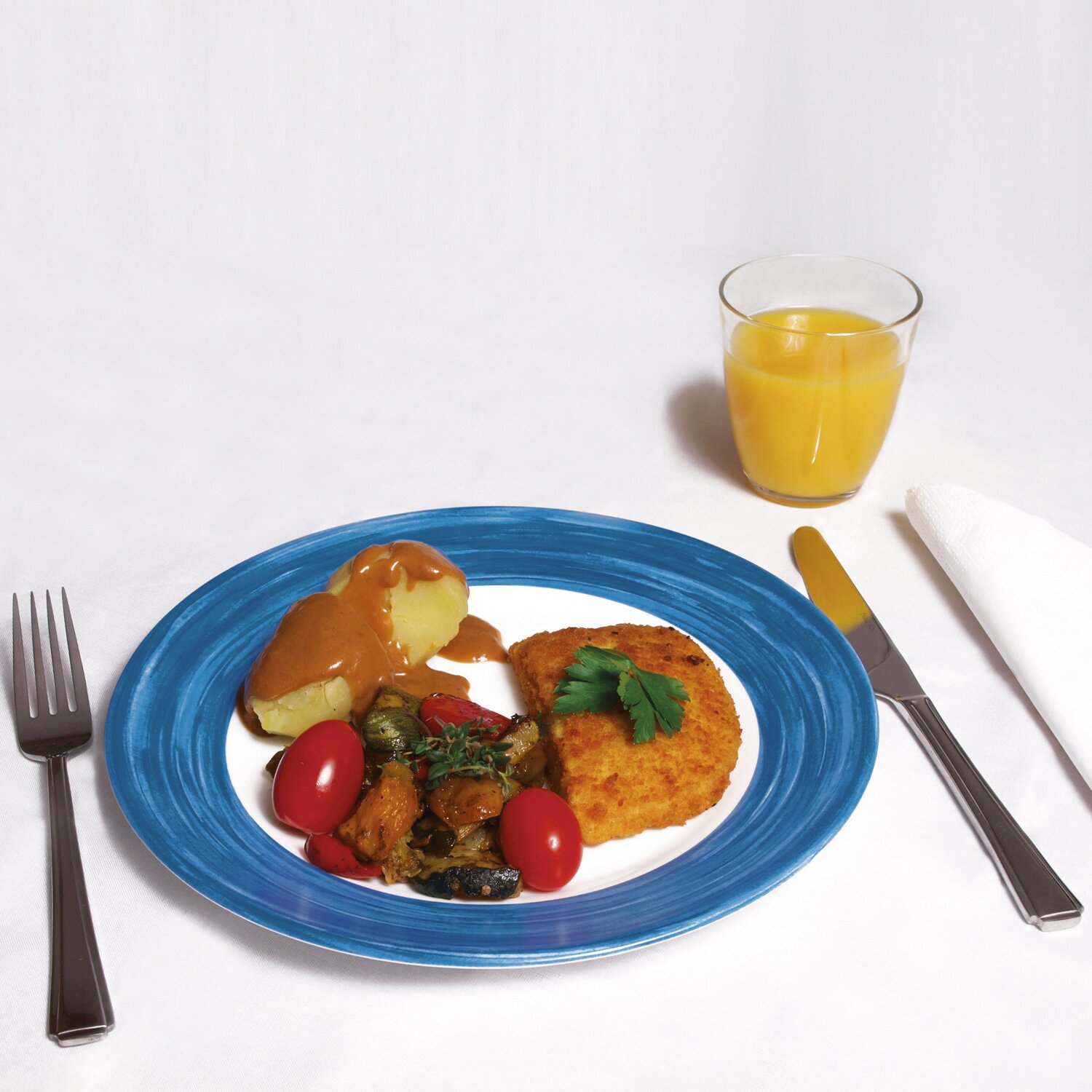 Restaurant Teller flach 234 mm blue jean