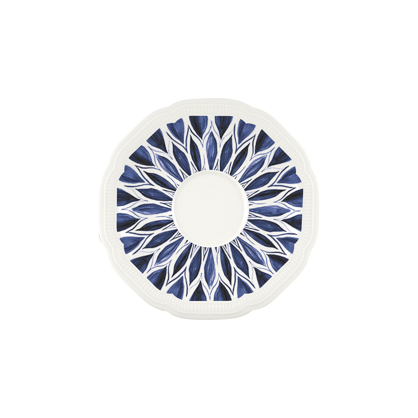 Kombi-Untertasse rund mit Relief 160 mm blue Floral Charm