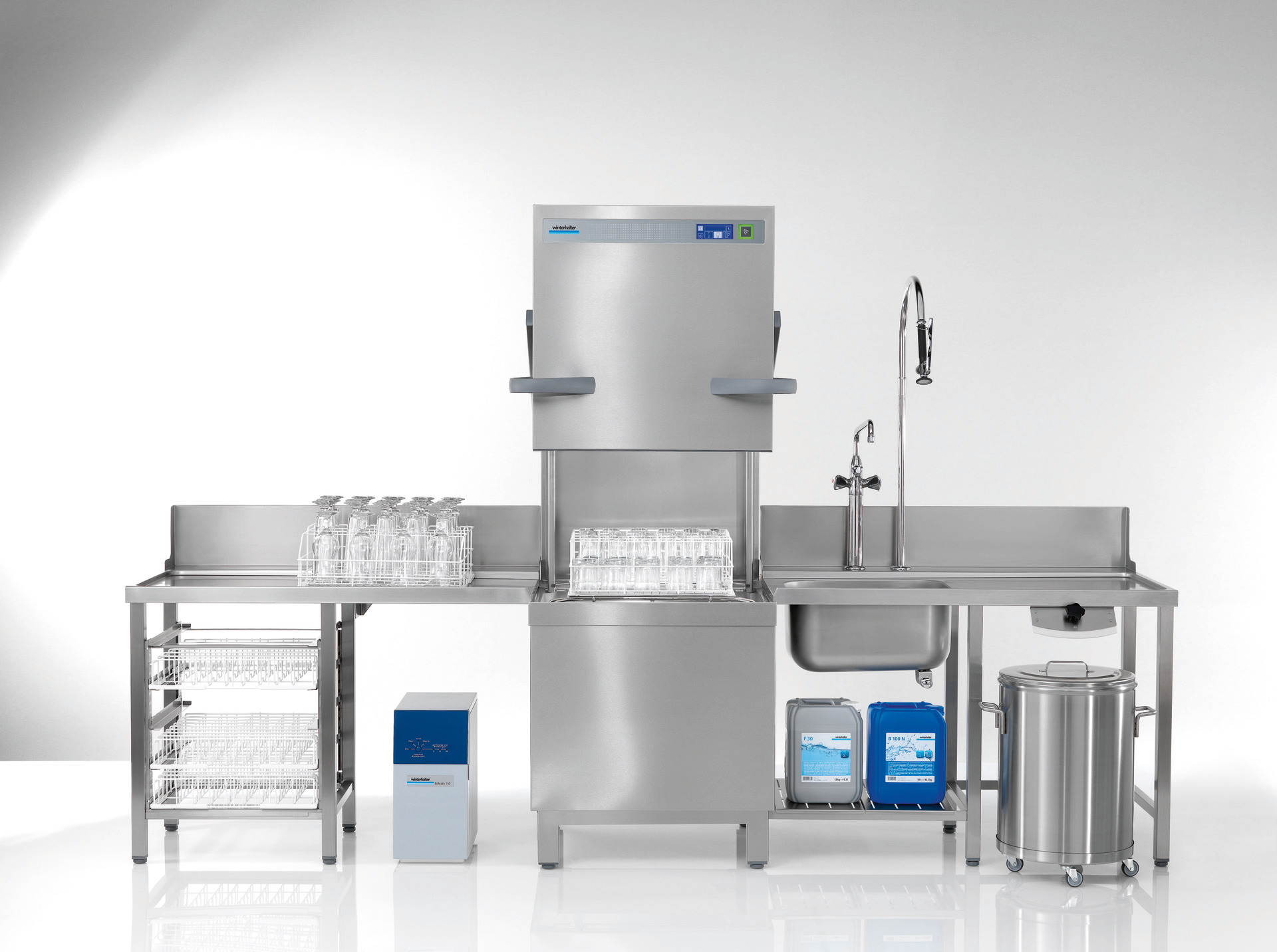 Durchschubspülmaschine PT-L / 500x500mm  mit Klarspüler-/und Reinigerdosiergerät