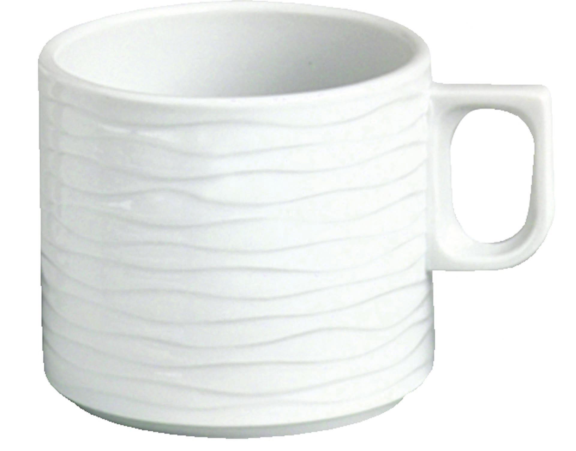 Kaffeetasse "curved" Hotelporzellan