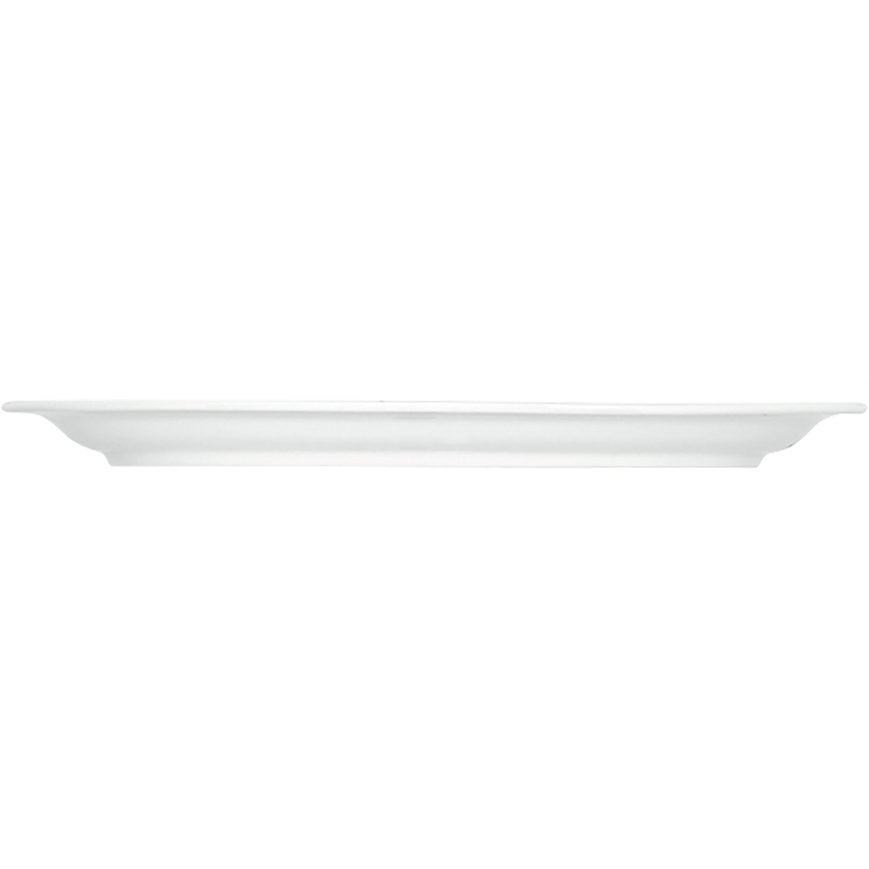 Platte oval mit Fahne 356 x 237 mm