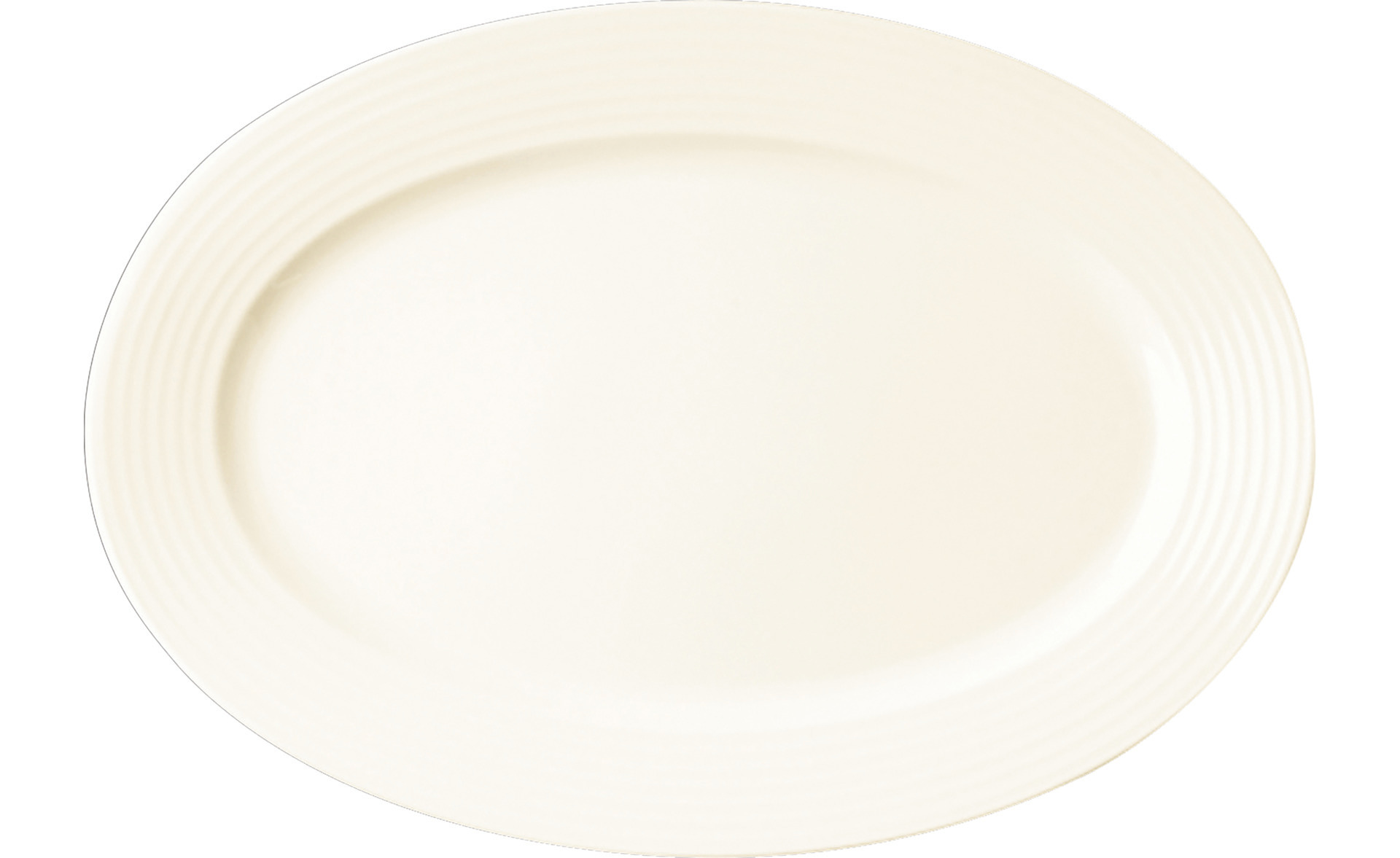 Platte oval 380 x 260 mm crème