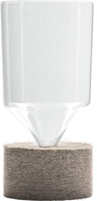 Glas-Vase breit mit Filzsockel 76 x 76 x 165 mm Additions