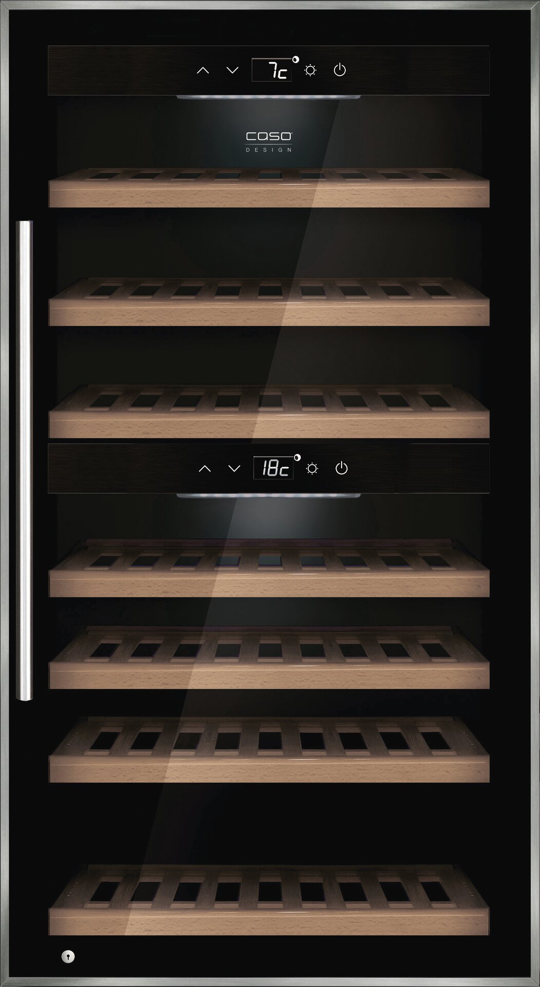 Weinkühlschrank 2 Zonen, für 66 Flaschen