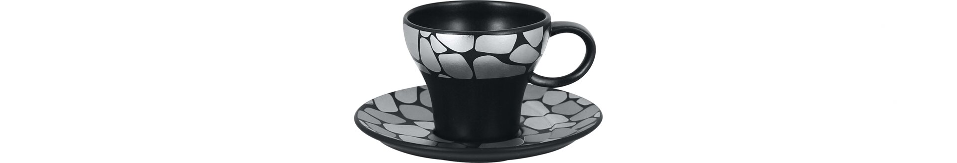 Untertasse 112 mm für CBMOCU09 silber / schwarz