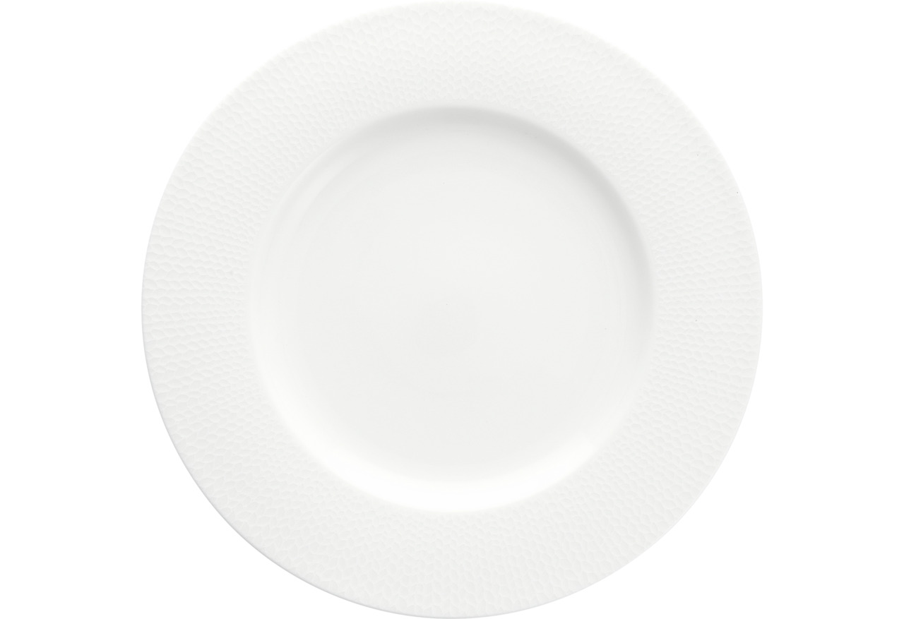Teller flach mit Fahne 275 mm weiß Amanda
