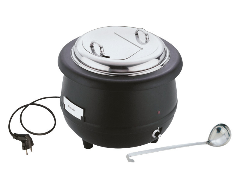 Suppentopf elektrisch 10,00 l inkl. Schöpfkelle schwarz