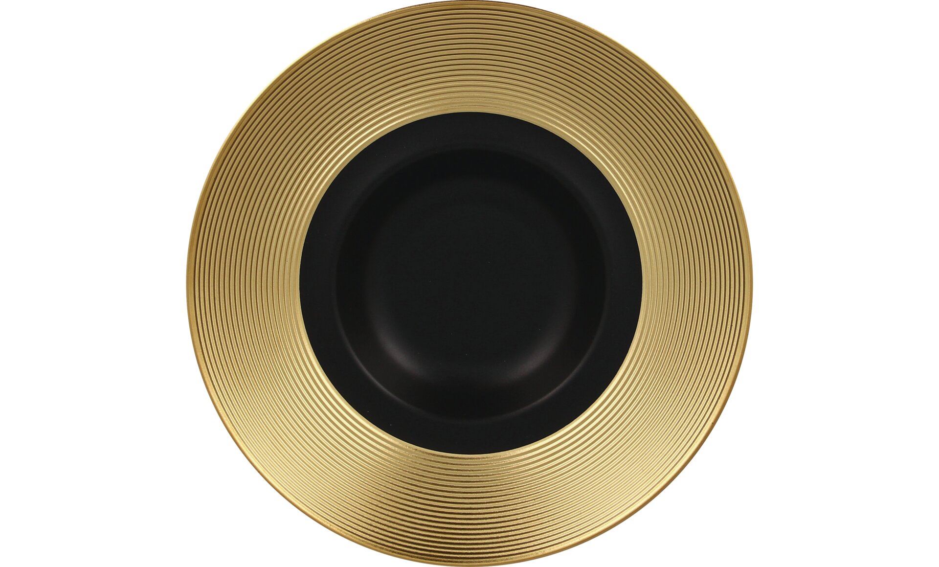 Gourmetteller tief 260 mm schwarz / gold