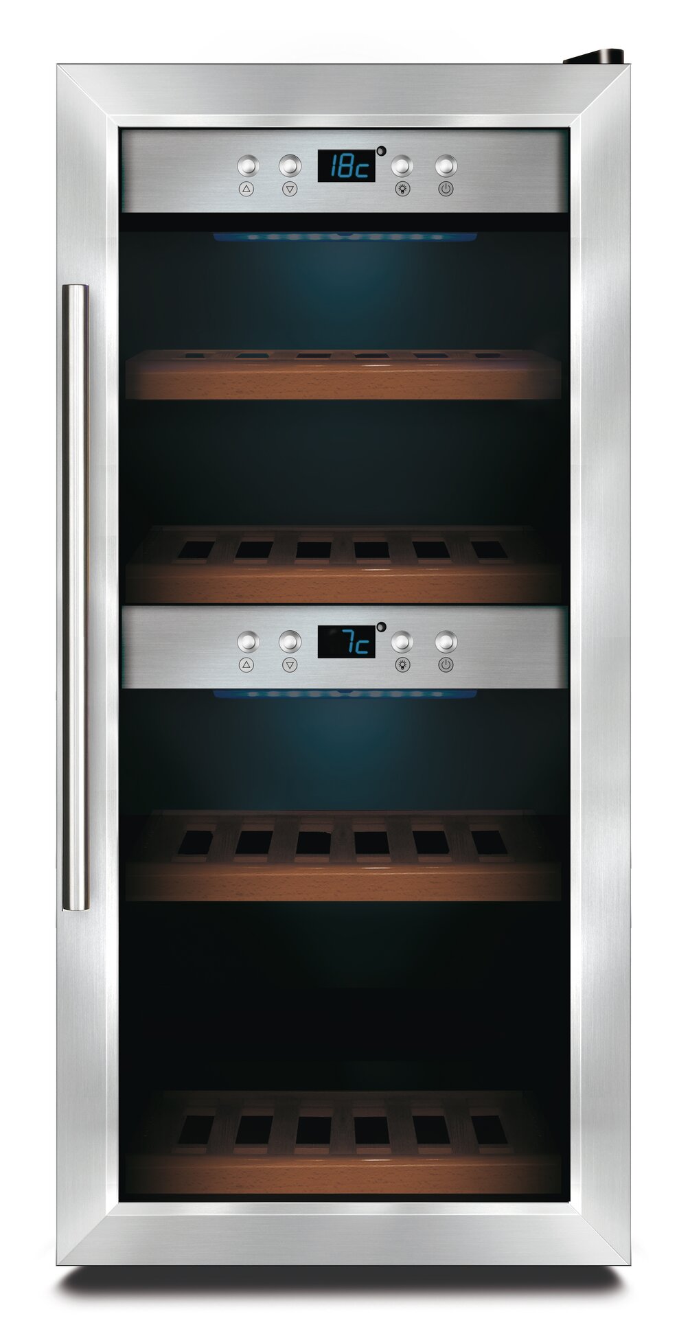 Weinkühlschrank 2 Zonen 24 Flaschen 395 x 495 x 785 mm