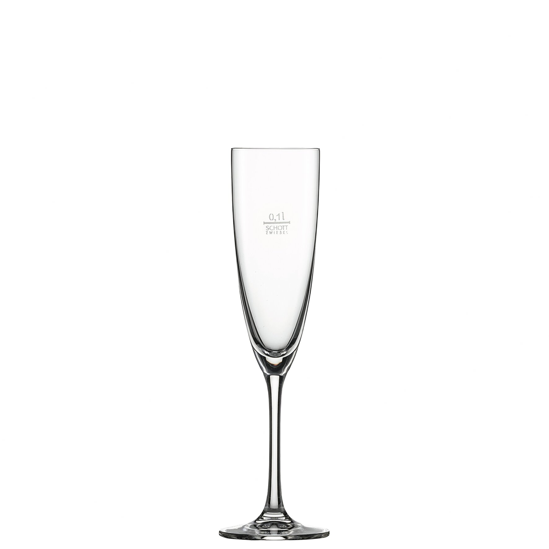 Sekt- / Champagnerglas 70 mm / 0,21 l 0,10 /-/ mit Moussierpunkt