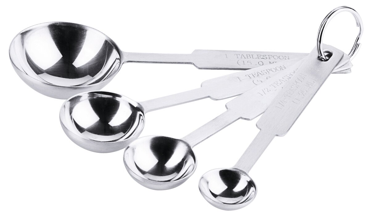Messlöffelsatz 130 mm / Löffel hochglänzend / Stiele matt poliert