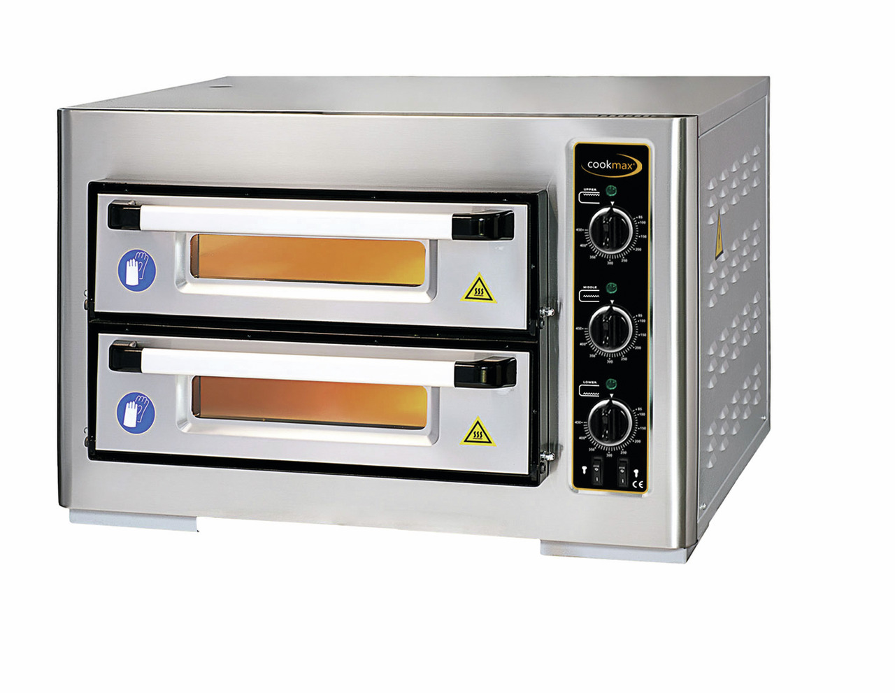 Pizzaofen 2 Backkammern für 8 Pizzen ø 250 mm