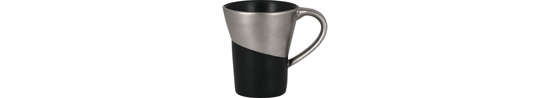 Espressotasse 60 mm / 0,09 l schwarz / silber