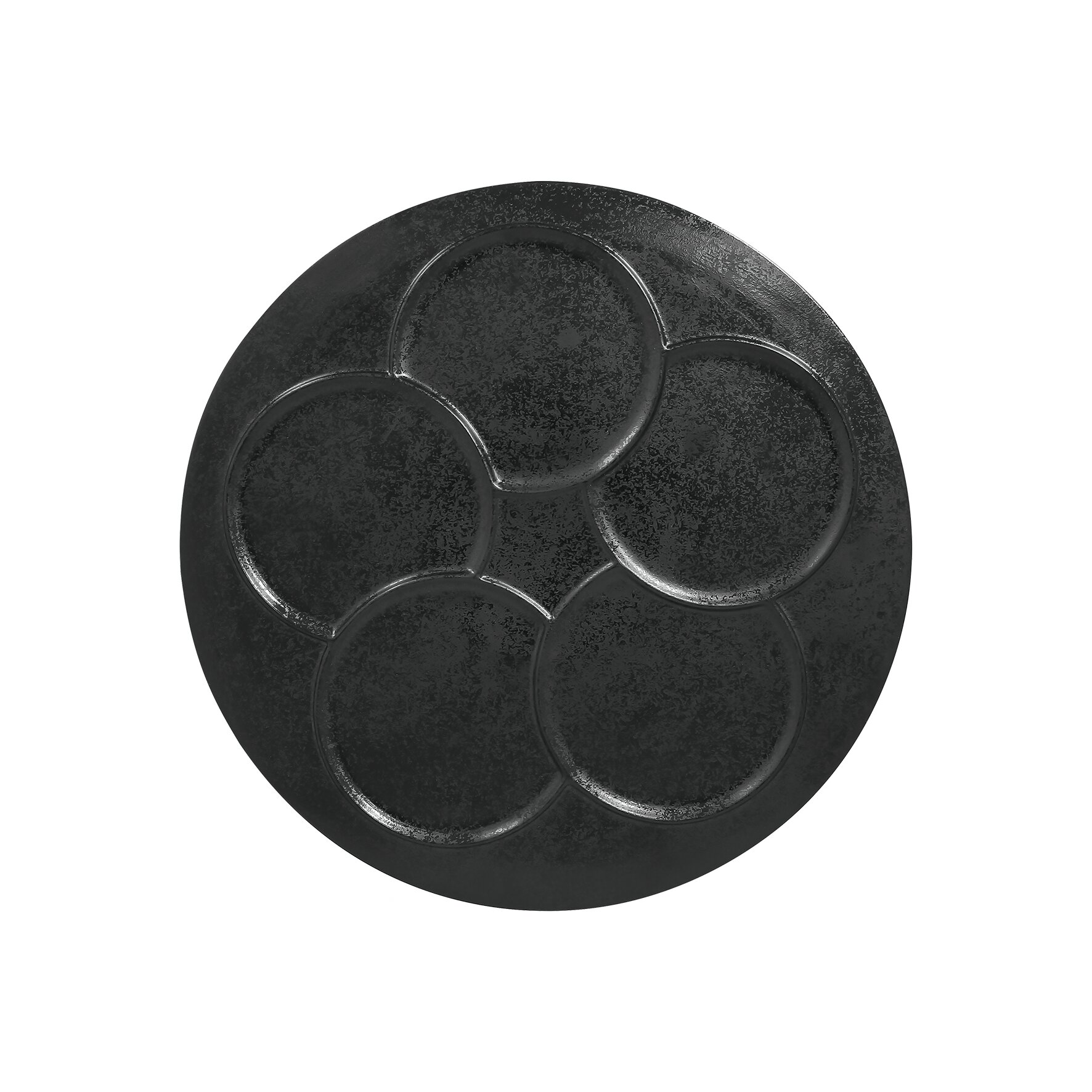 Teller rund mit 5 Zonen create 300 mm schwarz