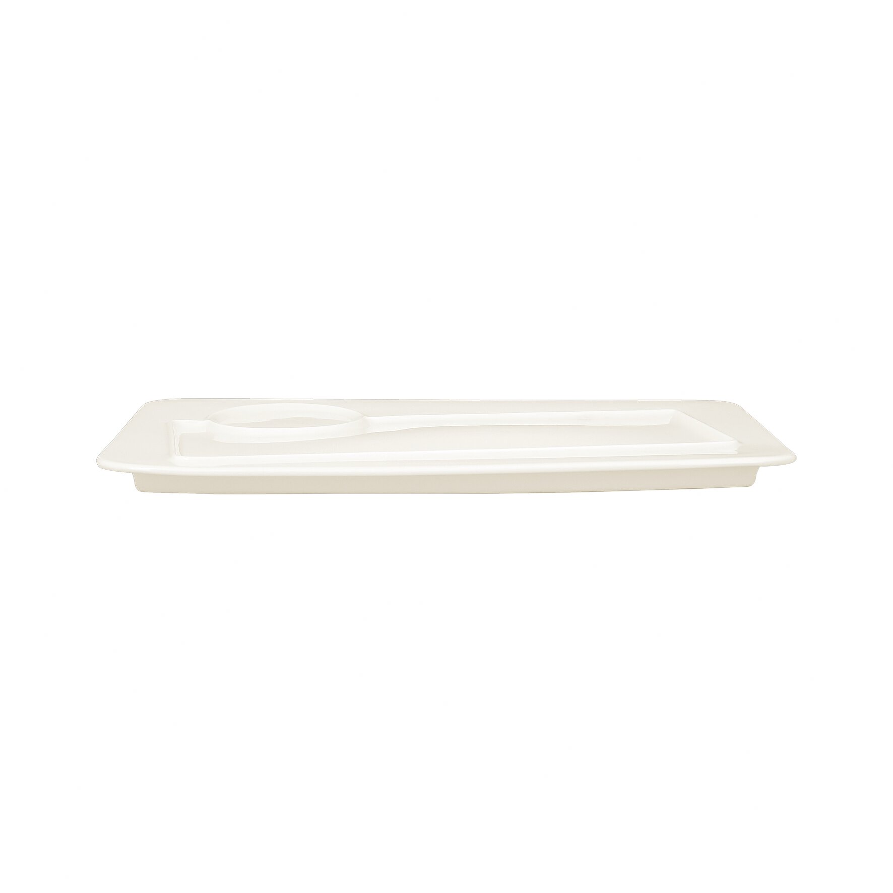 Teller rechteckig mit 2 Zonen create 350 x 220 mm plain-white
