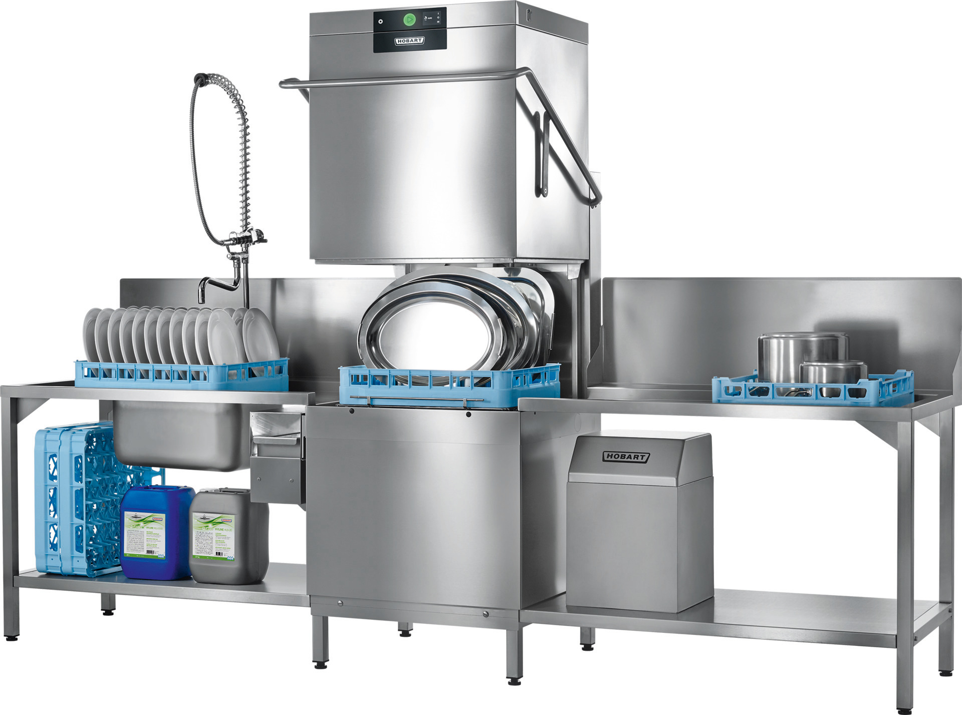 Durchschubspülmaschine PREMAX AUPLS-10B mit integr. Wasserenthärtung 500 x 500mm