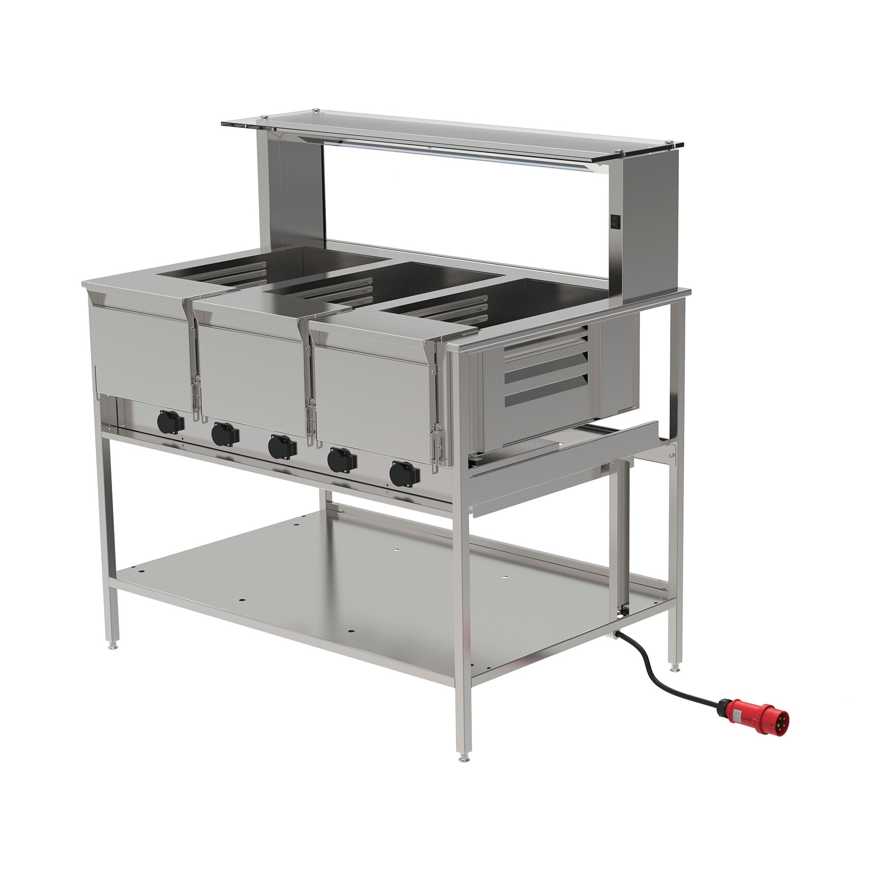 Warmhaltemodul mit Licht Aufsatz, EST 200 mm tief