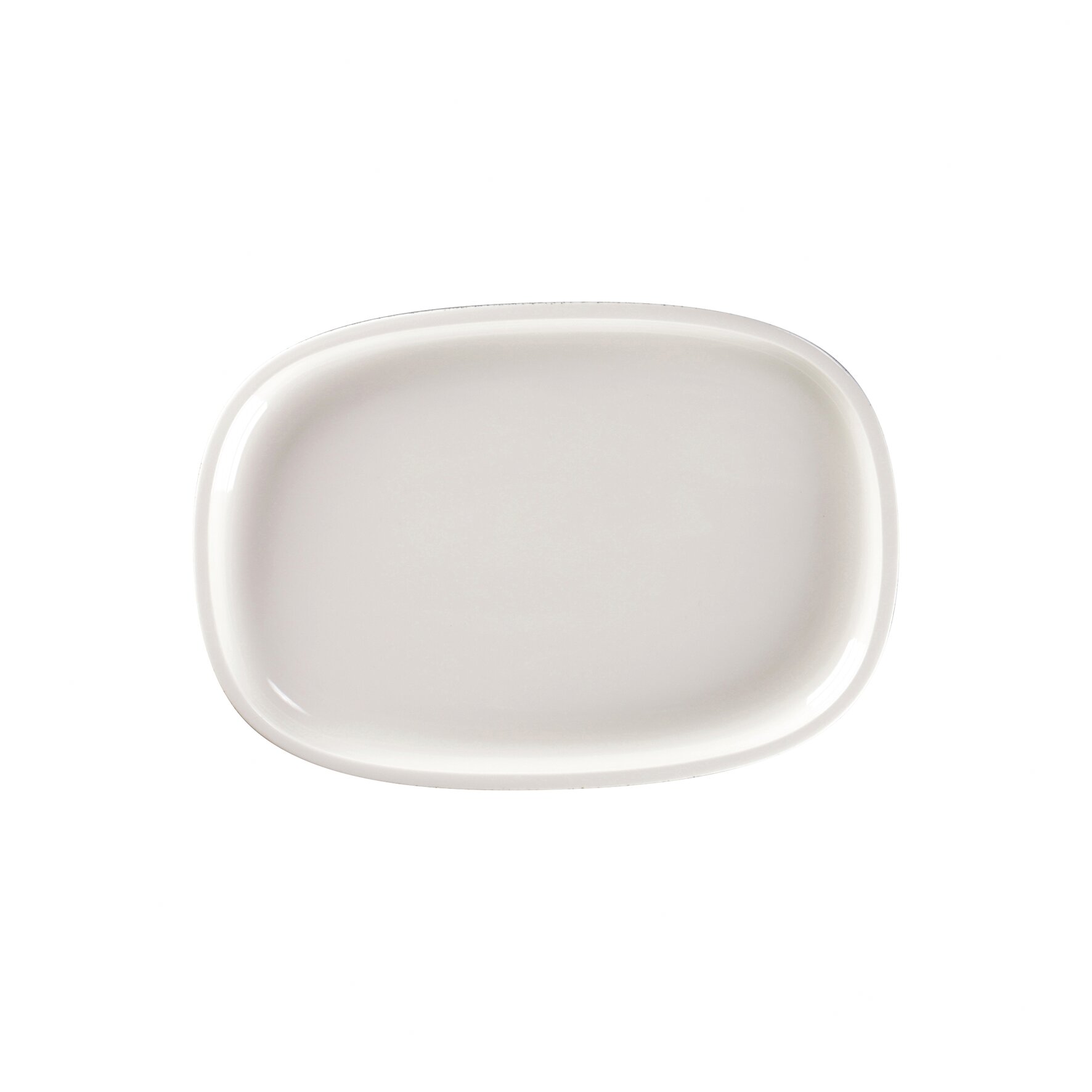 Platte oval flach 261 x 180 mm dual grey Ease Dual Grey