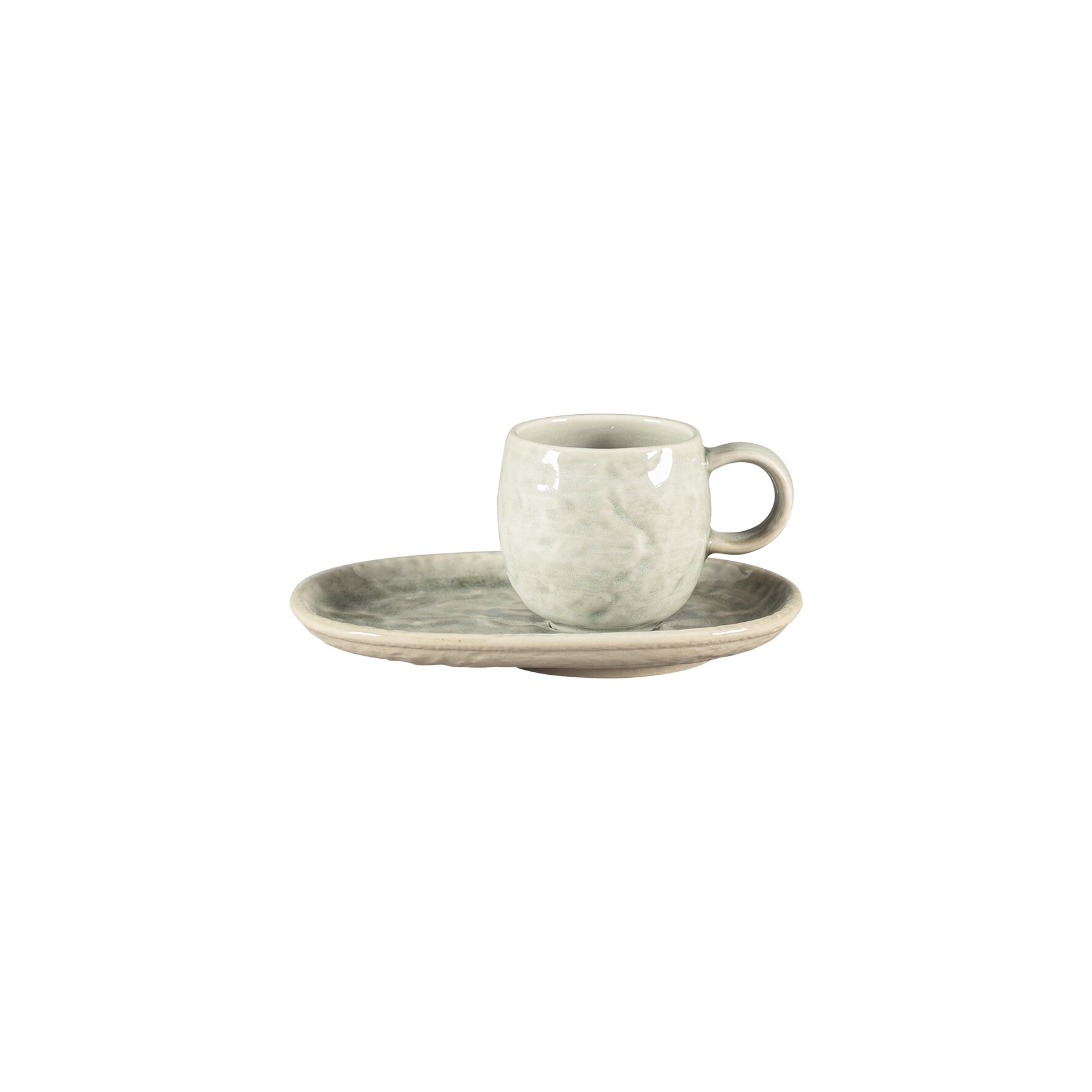 Untertasse oval 150 x 110 mm Celadon green Krush Celadon Green