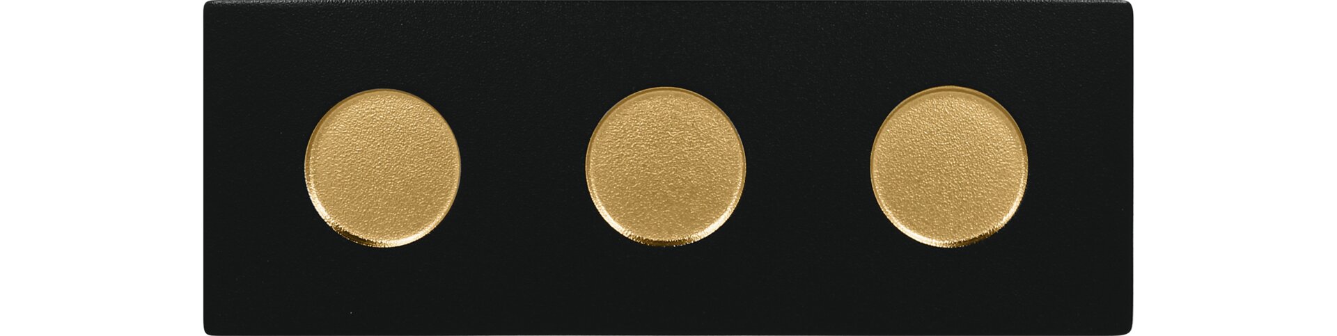 Platte rechteckig für 3 Tassen o. Henkel 300 x 110 mm gold