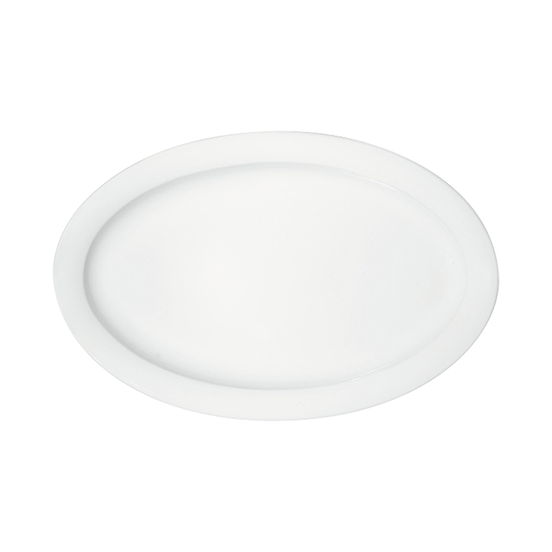 Platte oval mit Fahne 289 x 187 mm