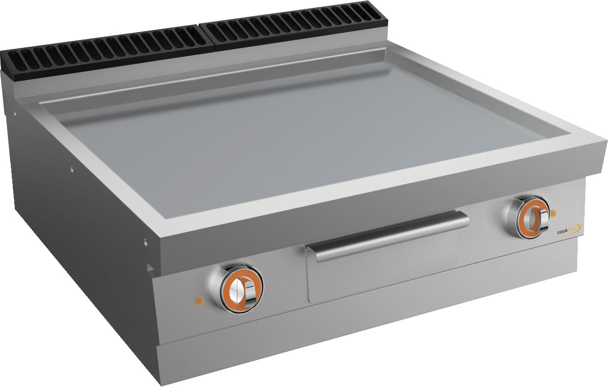 Elektro-Grillplatte, glatt, 2 Heizzonen