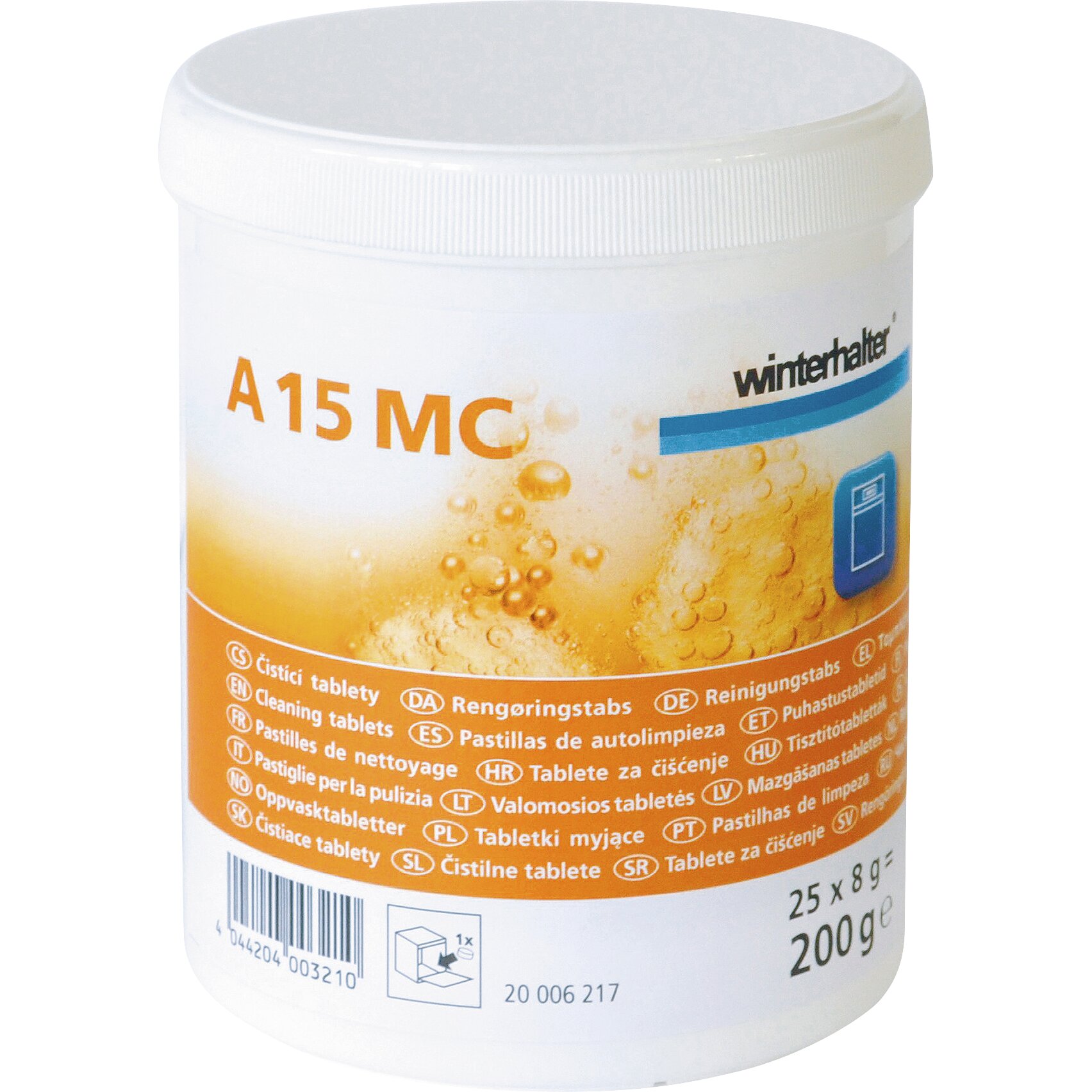 Reinigungstabs A 15 MC / 0,20 kg / Karton je 10 Dosen